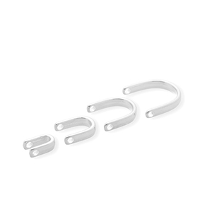 DQ&reg; European metal charms arch set of 4 Antiek Zilver (Nikkelvrij)