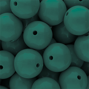 16 mm DQ acrylic beads shiny Mediterranea Green 19-4517 TCX