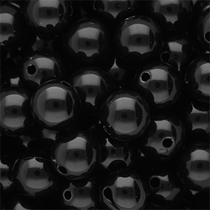 12 mm DQ acrylic beads shiny Black