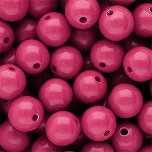 12 mm DQ acrylic beads shiny Rose Violet 17-2624 TCX