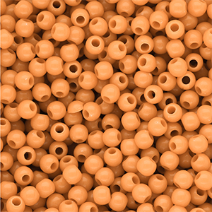 6 mm DQ acrylic beads shiny Chamois Orange 15-1145 TCX
