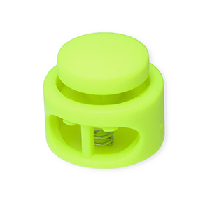 Colourful jewellery findings cord stopper round Neon Green