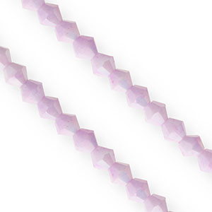 Top faceted beads bicone 6mm Lilac-AB Coating
