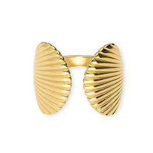 Stainless steel rings shells Gold