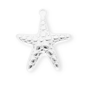 Stainless steel charms starfish Silver