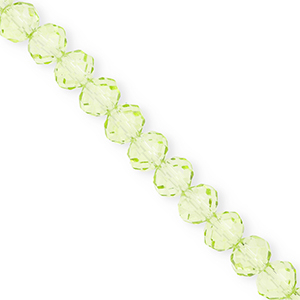 Top faceted beads 8x6mm disc Light Green