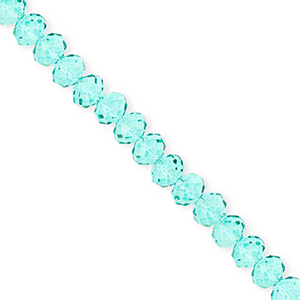 Top faceted beads 6x5mm disc Turquoise Green