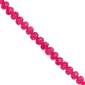 Top faceted beads 6x5mm disc Cherry Pink