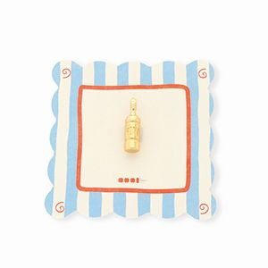 BY31&reg; Eco-brass metal charms wine bottle Gold
