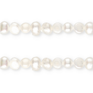 TQ Freshwater pearls nugget round 6-7mm Natural White