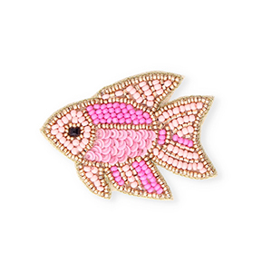 Brooches fish Gold-Pink