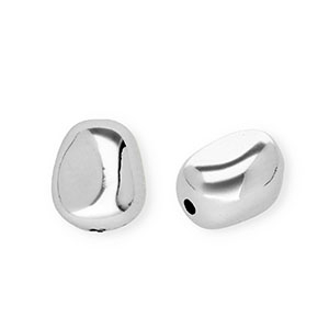 Acrylic beads nugget Silver
