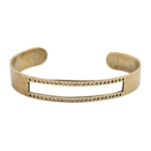 DQ metal findings basic bracelet (for macrame string) Antique bronze (nickel free)