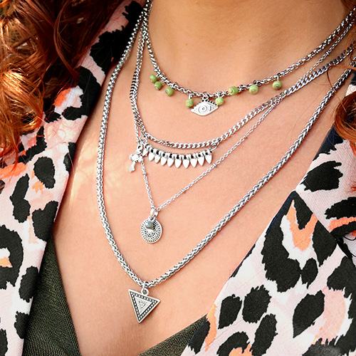 Trending in 2018: Layered necklaces from stainless steel
