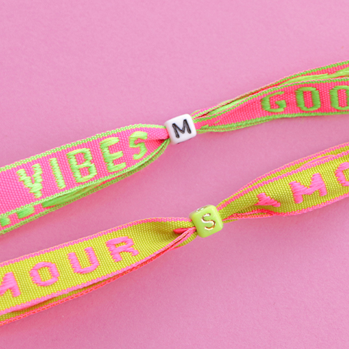 Getting started with text ribbon for trendy bracelets