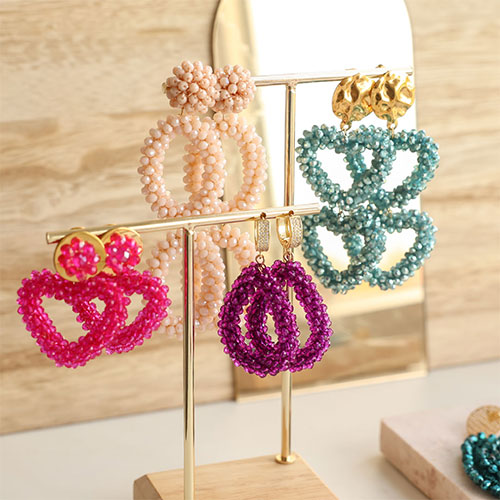 How to use top facet charms in trendy earrings