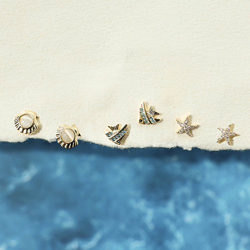 Create a summery collection with brass TQ metal earrings