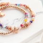 Colourful jewellery with coloured beads, DQ metal and new nylon S-Lon thread