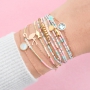 Minimalist jewellery with Miyuki and golden details