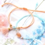 Fine bracelets with crystal glass charms and connectors