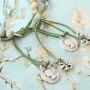 Cheerful bracelets with ceramic beads, macram&eacute; cord and DQ European metal charms!
