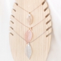 Delicate necklaces decorated with autumn leaf pendants 