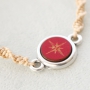 Winter jewellery with wooden cabochons, Cuoio and macram&eacute; bead cord