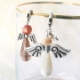 Festive, winter earrings with our new Polaris Elements drop shaped beads