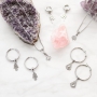 Earrings and necklaces with stainless steel finding and charms!