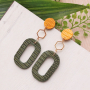 Do It Yourself: Statement earrings with faux leather pendants