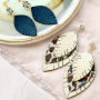 Create earrings and keychains with our new faux leather pendants