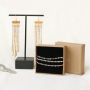 Sparkly bracelets and earrings with rhinestone chain