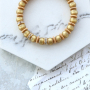 Amazing earrings and bracelets in warm colours made of new Polaris Elements beads
