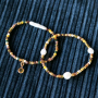 Create earrings and bracelets in wintery colours with glass seed beads