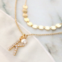 Inspiration with new metal initial charms with rhinestones + jewellery cards