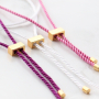 This way you can easily make your own charm bracelets with trendy cord:
