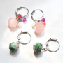 Get inspired: With natural stone charms you can make these trendy earrings