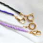 This trendy jewellery can be made with glass seed beads and stainless steel charms: