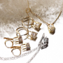 These trendy jewellery can be made with the latest zirconia lock charms: 