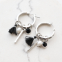 How to make trendy statement DQ European metal earrings in combination with charms 