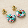 Get inspired and make these trendy earrings and bracelets with the natural stone disc carms and faceted beads! 