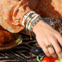 Create boho chic jewellery with freshwater pearls, glass seed beads, natural stone beads and shell beads