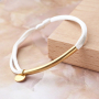 Make colourful  bracelets with satin wire and stainless steel connectors