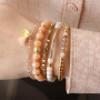 Inspiration for making bracelets with top faceted beads