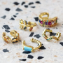 Take a look how to combine the zirconia ear cuffs with earrings