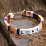 Create original jewellery with these tile beads in various shapes and colours