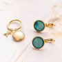 Bracelets and matching earrings with cabochons