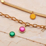 Bracelets and matching earrings with cabochons