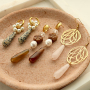 How to create trendy earrings with natural stone drop beads