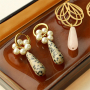 How to create trendy earrings with natural stone drop beads